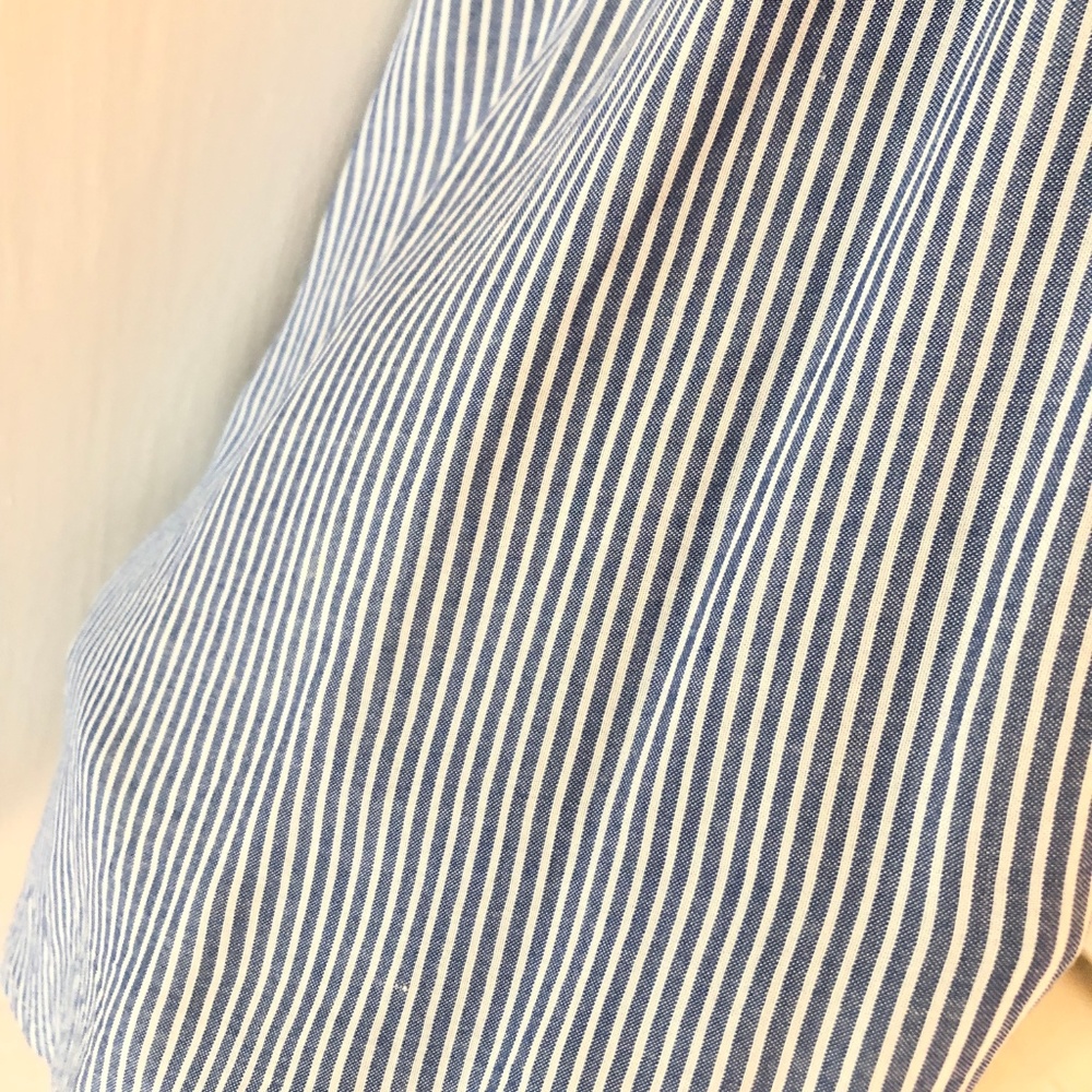 Blue and white striped off the shoulder dress - Picture 3 of 3